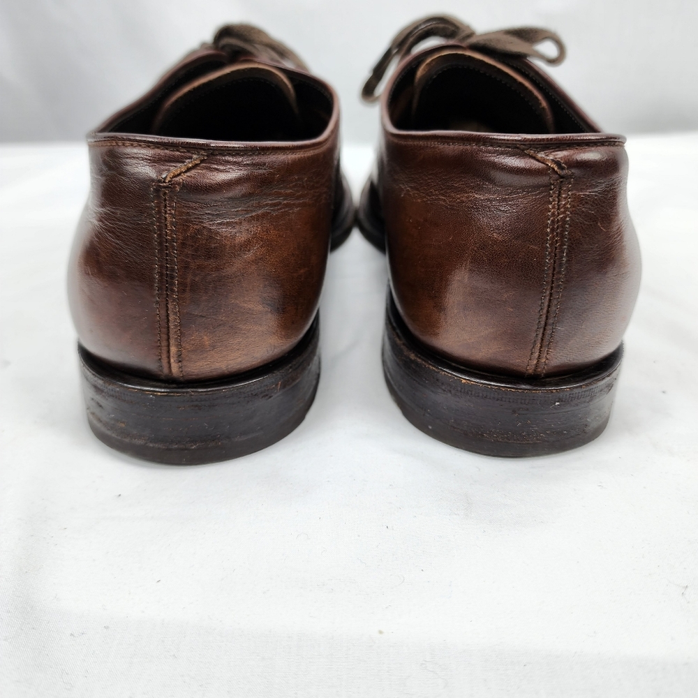 Prada Men’s Lace Up Brown Leather Oxford Dress Shoes Prada Size 9.5 US 10.5 - Picture 5 of 9